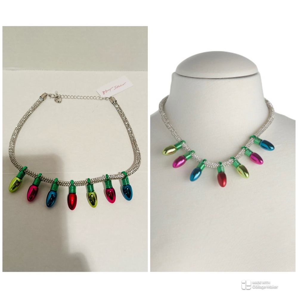 Betsey Johnson NWT Holiday Lights Necklace